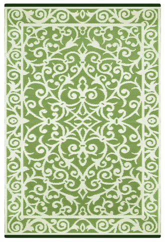 Image of Gala Herbal Garden & Ivory Indoor-Outdoor Reversible Rug cvsonia 