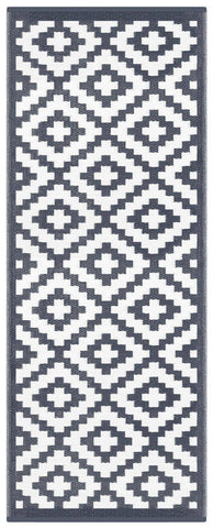 Image of Nirvana Charcoal Grey & White Indoor-Outdoor Reversible Rug cvsonia 