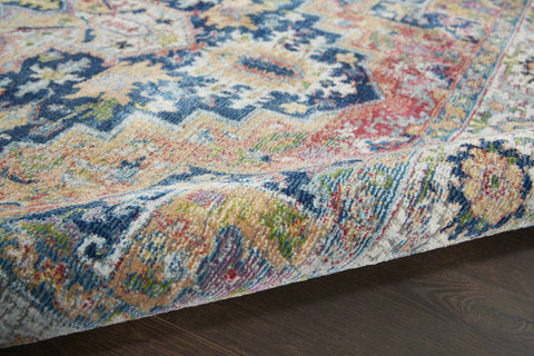 Image of Pia Blue/Multi Area Rug RUGSANDROOMS 