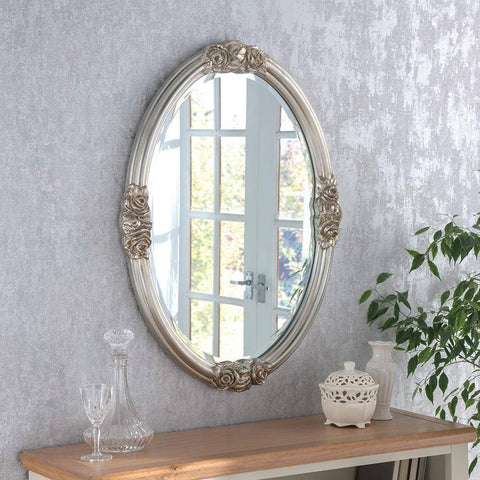 Snowbeam Silver Mirror RUGSANDROOMS 