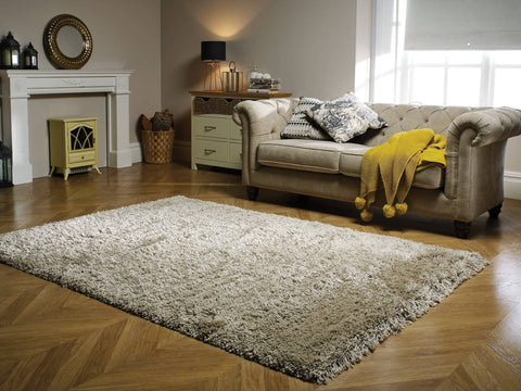 Bianca Natural Shaggy Area Rug RUGSANDROOMS 