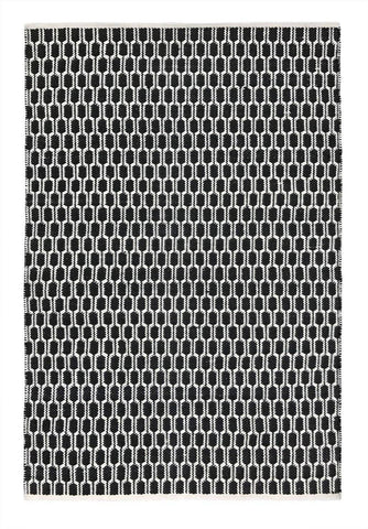 Image of Aria Black Indoor/ Outdoor Reversible Polyester Recycled Fibre Rug RUGSANDROOMS 