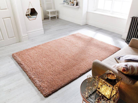 Image of Axel Rose Gold Shaggy Rug RUGSANDROOMS 