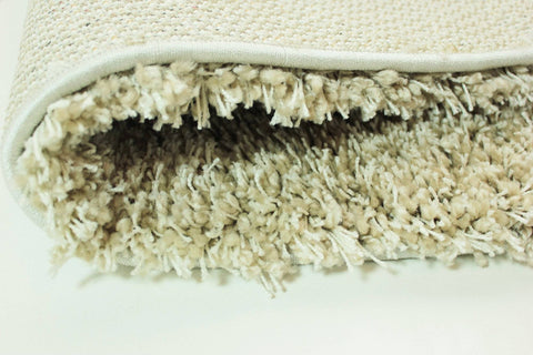Image of Axel Beige/White Shaggy Rug RUGSANDROOMS 