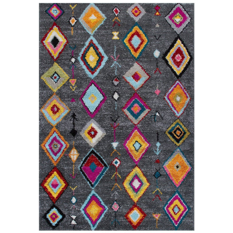 Tribal Charcoal Area Rug RUGSANDROOMS 