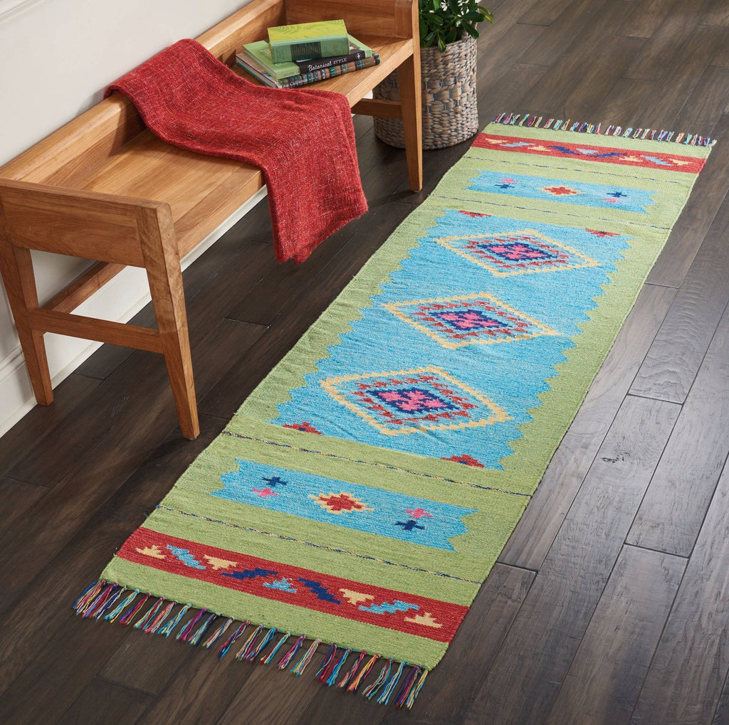 Baja Blue/Green Area Rug RUGSANDROOMS 