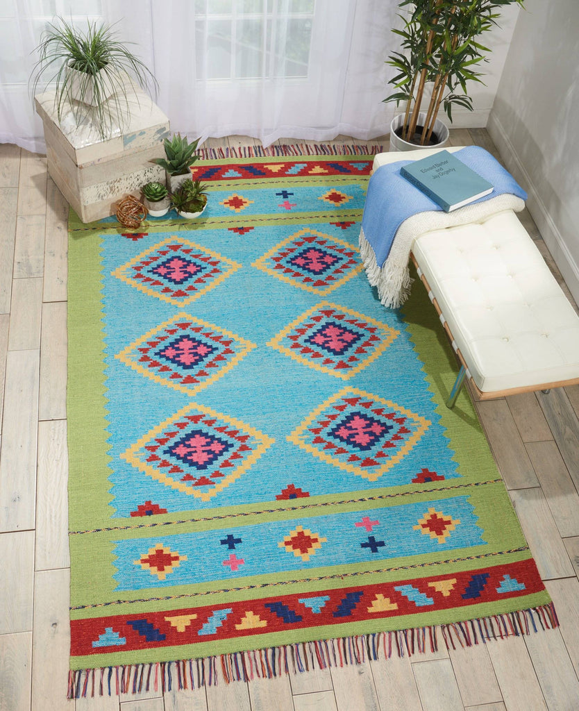 Baja Blue/Green Area Rug RUGSANDROOMS 