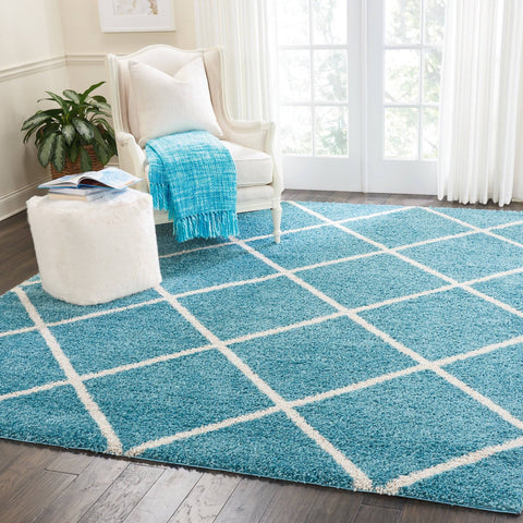 Image of Brisbane Blue Area Rug RUGSANDROOMS 