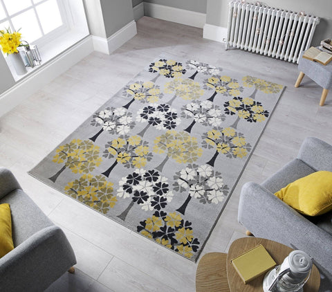 Terra Grey/Ochre Area Rug RUGSANDROOMS 
