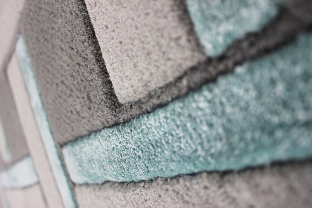 Regina Grey/Duck Egg Area Rug RUGSANDROOMS 