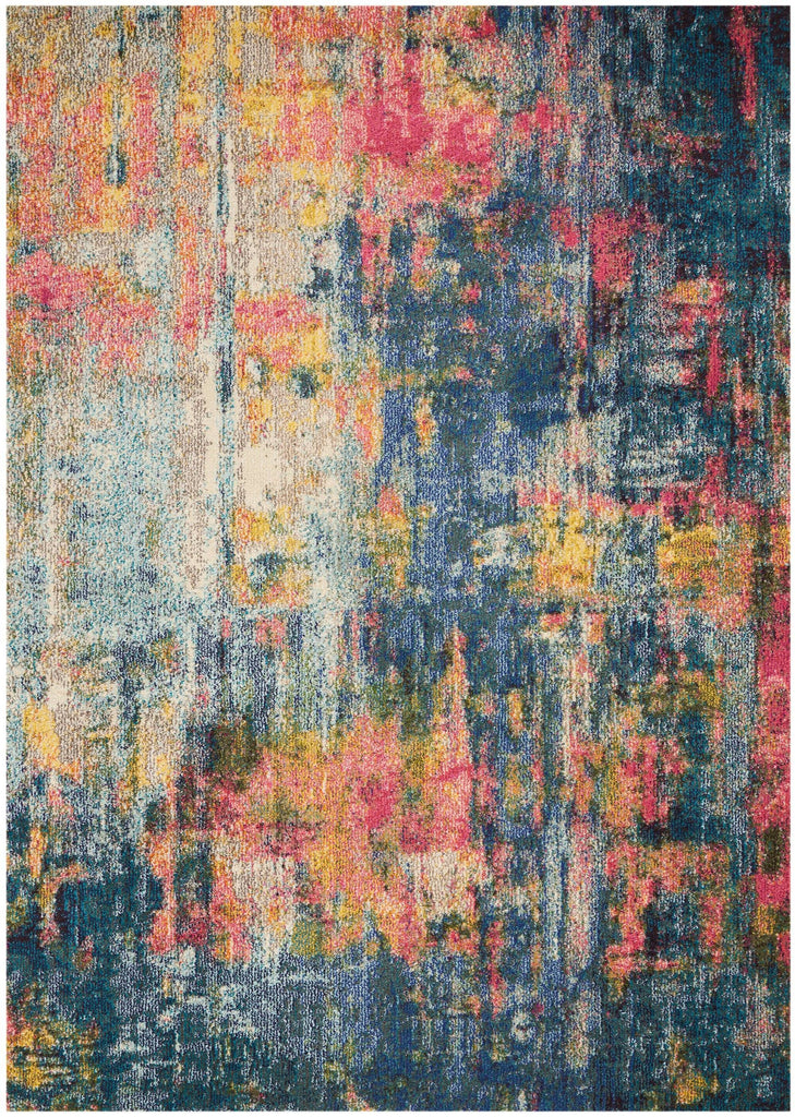 Nourison Blue/Yellow Area Rug RUGSANDROOMS 