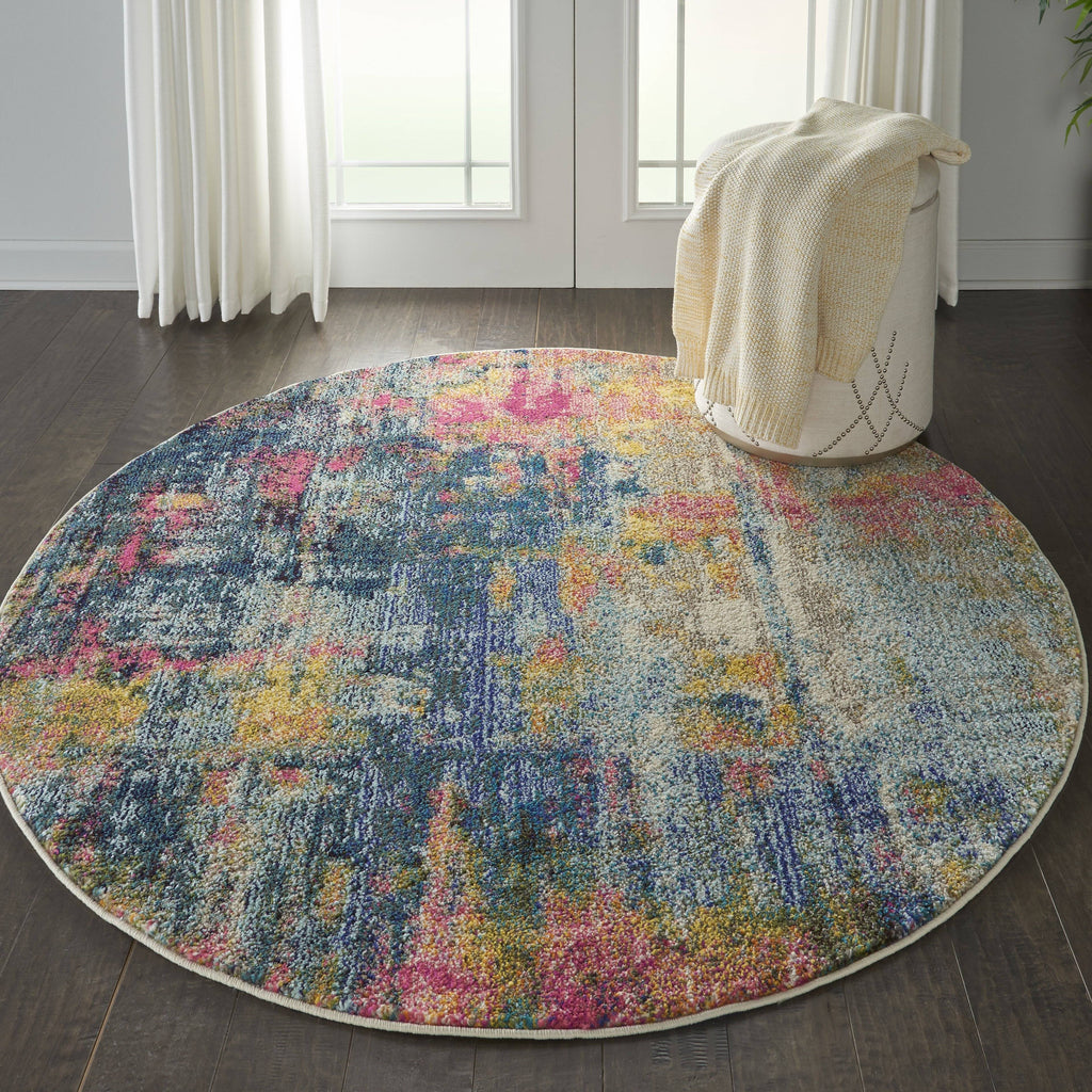 Nourison Blue/Yellow Area Rug RUGSANDROOMS 
