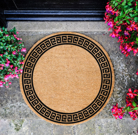 Greek Border Circle Doormat