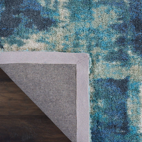 Image of Corsica Shag Blue Area Rug RUGSANDROOMS 