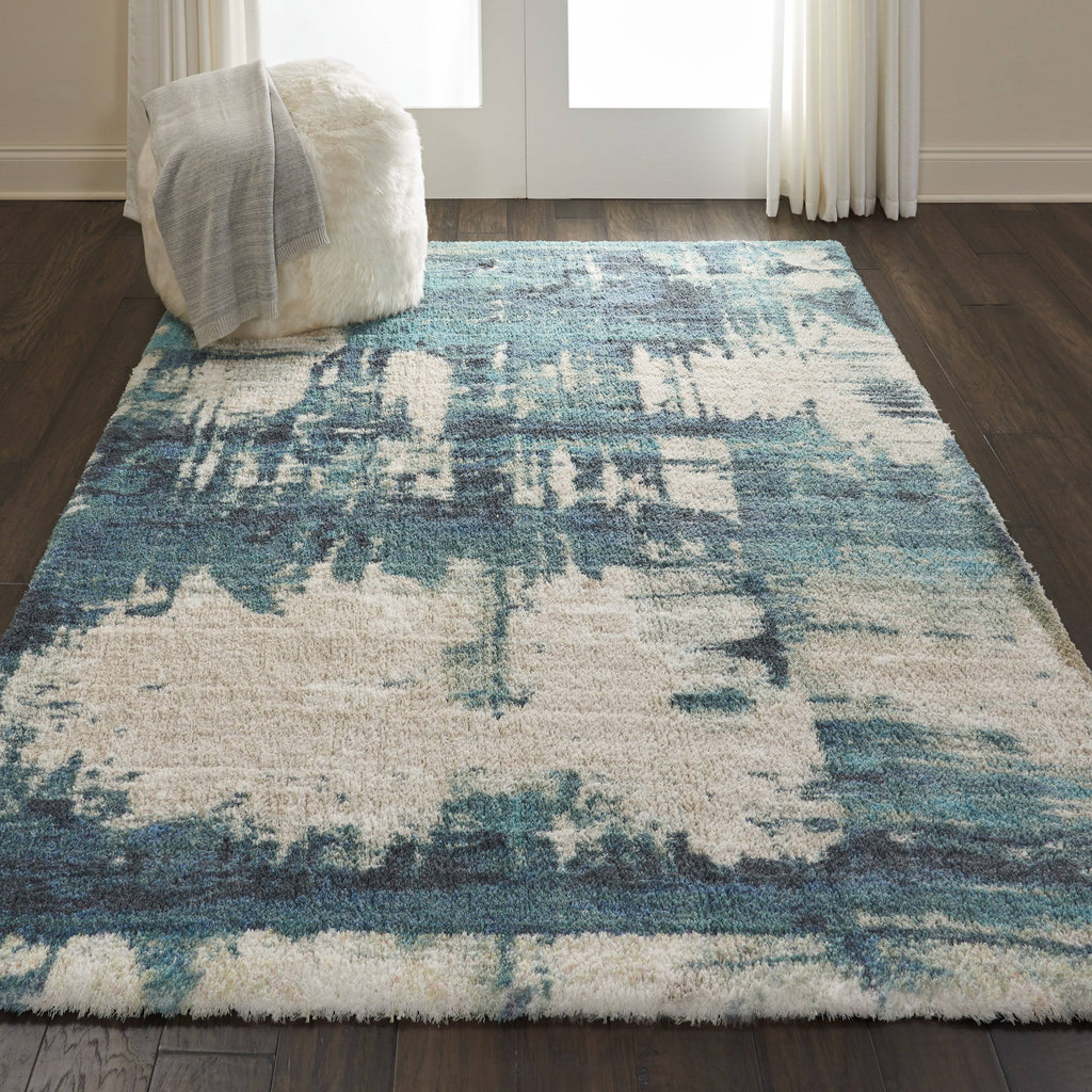 Corsica Shag Blue Area Rug RUGSANDROOMS 