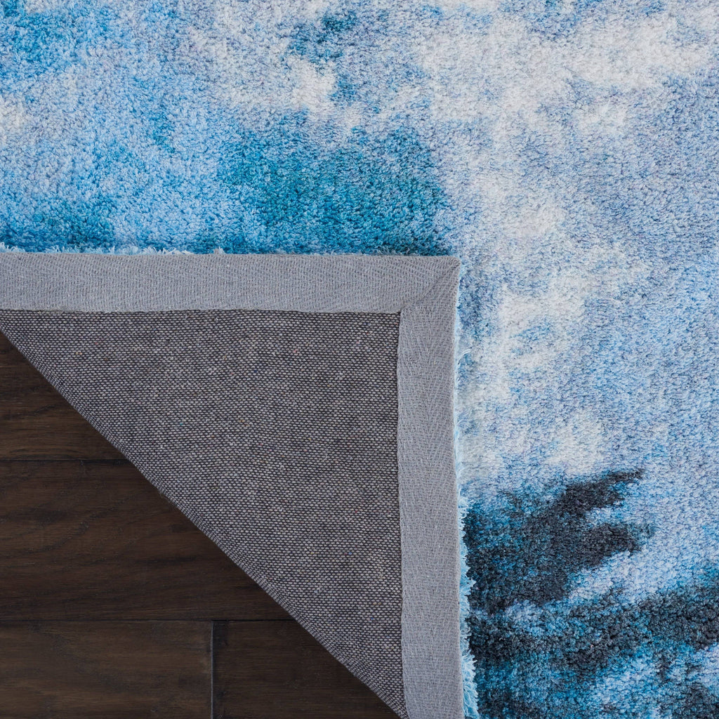Shaggy Blue/Multi Area Rug RUGSANDROOMS 