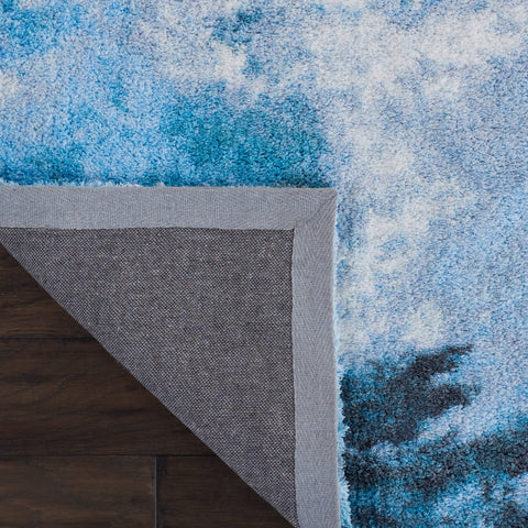 Image of Shaggy Blue/Multi Area Rug RUGSANDROOMS 
