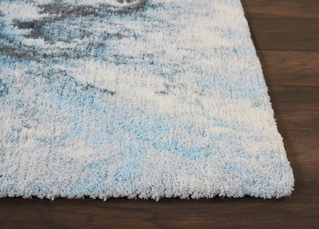 Shaggy Blue/Multi Area Rug RUGSANDROOMS 
