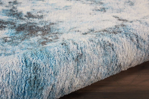 Image of Shaggy Blue/Multi Area Rug RUGSANDROOMS 