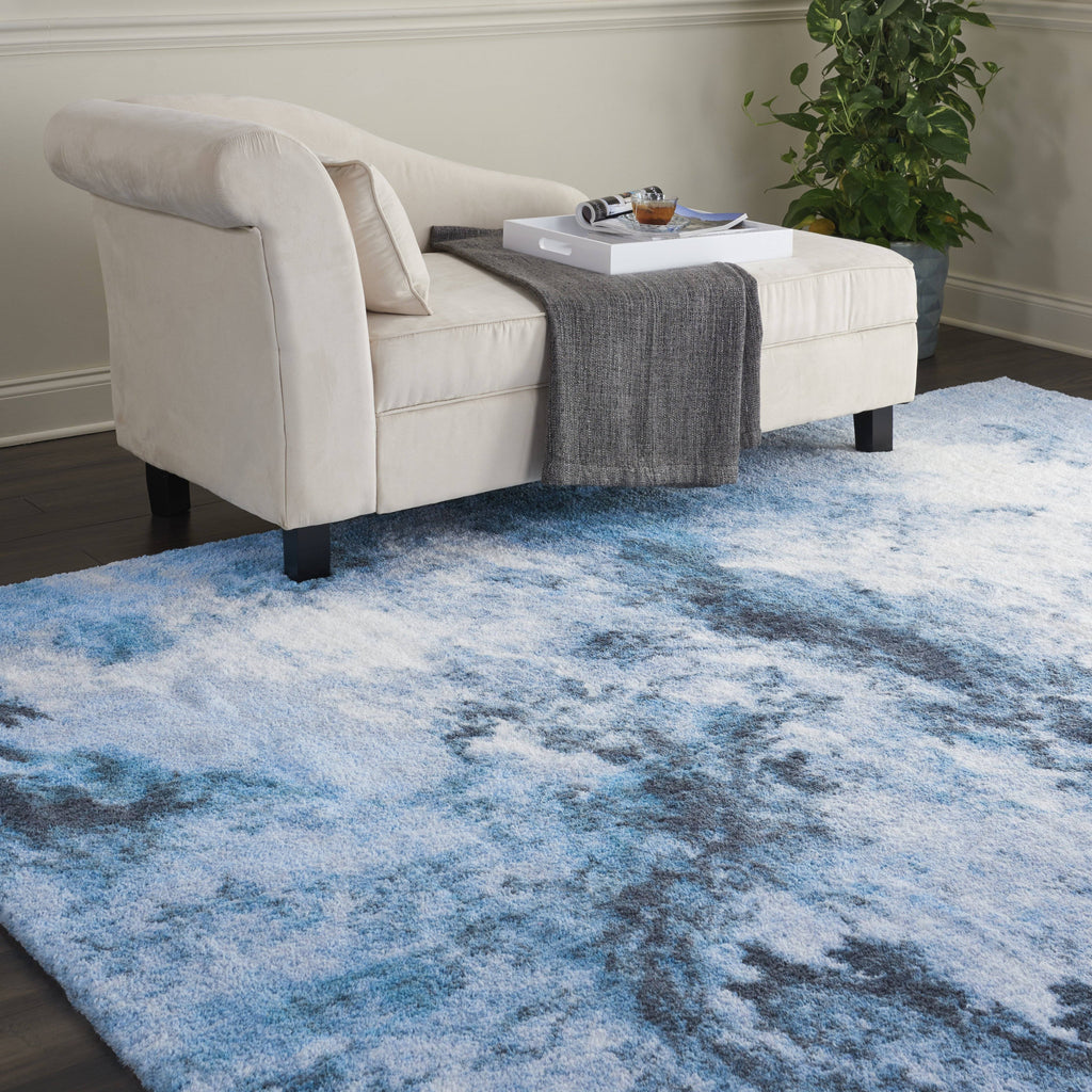 Shaggy Blue/Multi Area Rug RUGSANDROOMS 