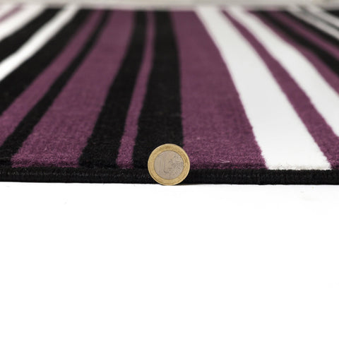 Image of Yuri Purple/Black Area Rug RUGSANDROOMS 