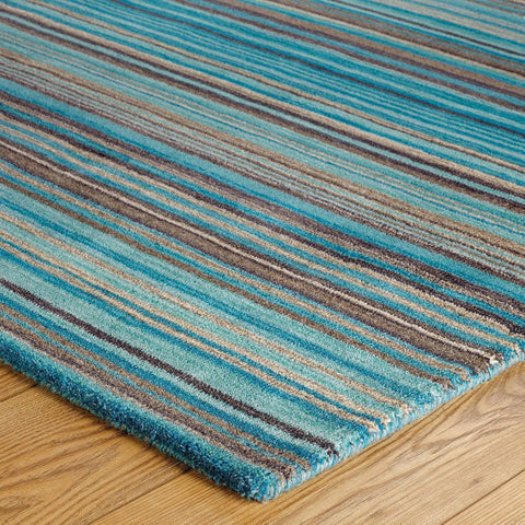 Image of Carter Lane Teal Area Rug RUGSANDROOMS 