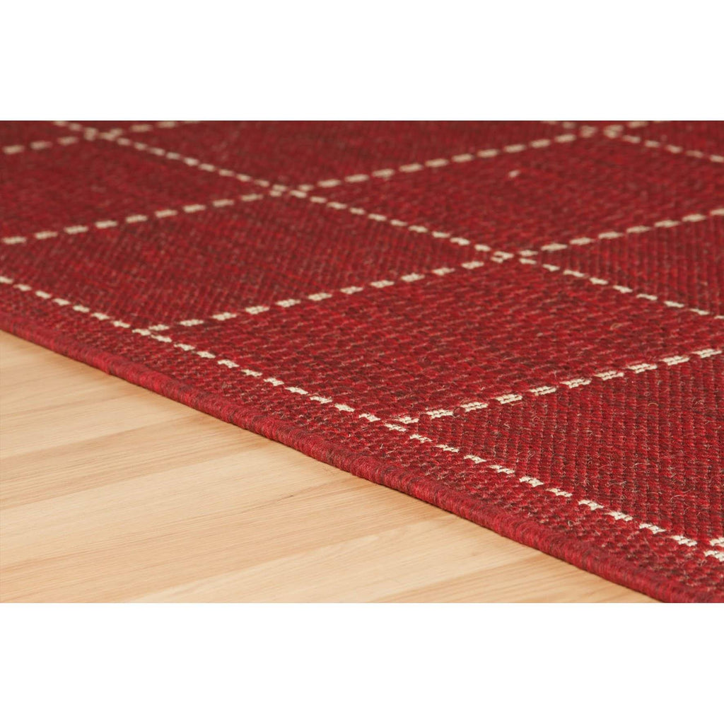 Flat Weave Red Area Rug RUGSANDROOMS 