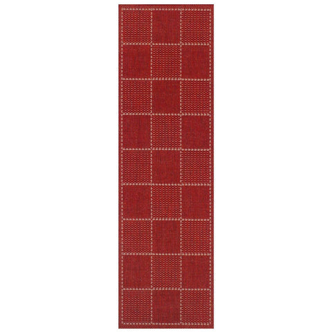 Image of Flat Weave Red Area Rug RUGSANDROOMS 