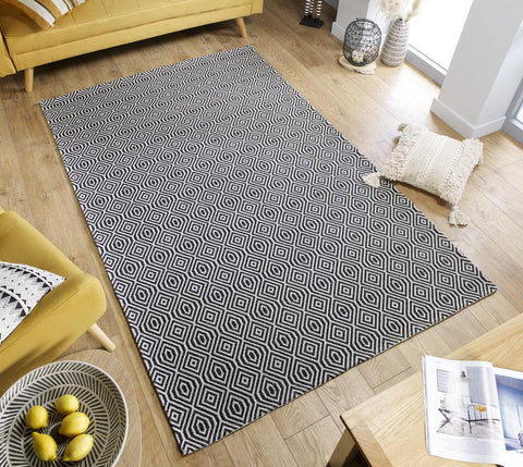 Image of Varian Black/Cream Area Rug