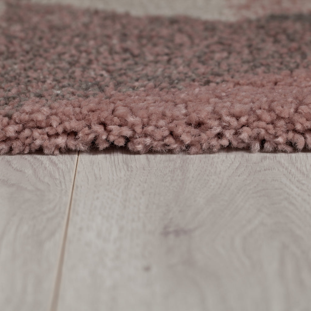 Sophie Pink, Cream & Grey Area Rug RUGSANDROOMS 