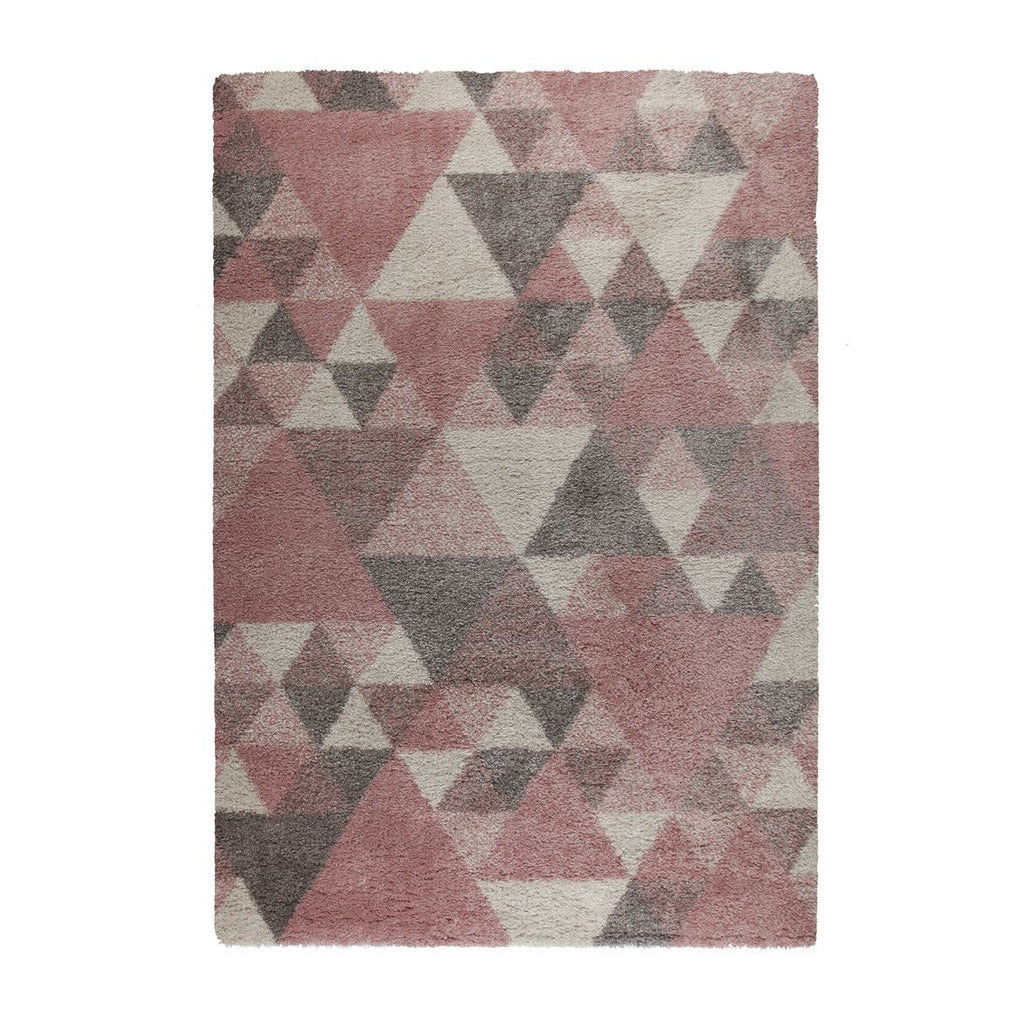 Sophie Pink, Cream & Grey Area Rug RUGSANDROOMS 