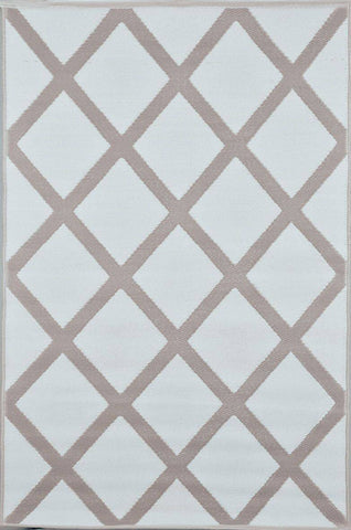 Image of Diamond Warm Taupe & Cream Indoor-Outdoor Reversible Rug cvsonia 