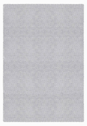 Diamond Light Grey Indoor/ Outdoor Reversible Polyester Recycled Fibre Rug RUGSANDROOMS 