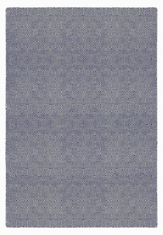 Diamond Navy Blue Indoor/ Outdoor Reversible Polyester Recycled Fibre Rug RUGSANDROOMS 