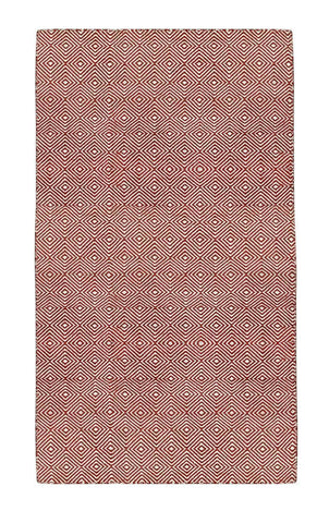 Image of Diamond Red Indoor/ Outdoor Reversible Polyester Recycled Fibre Rug RUGSANDROOMS 