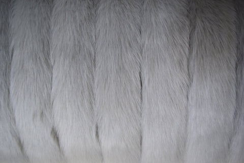 Image of Silver Decking Faux Fur Throw RUGSANDROOMS 