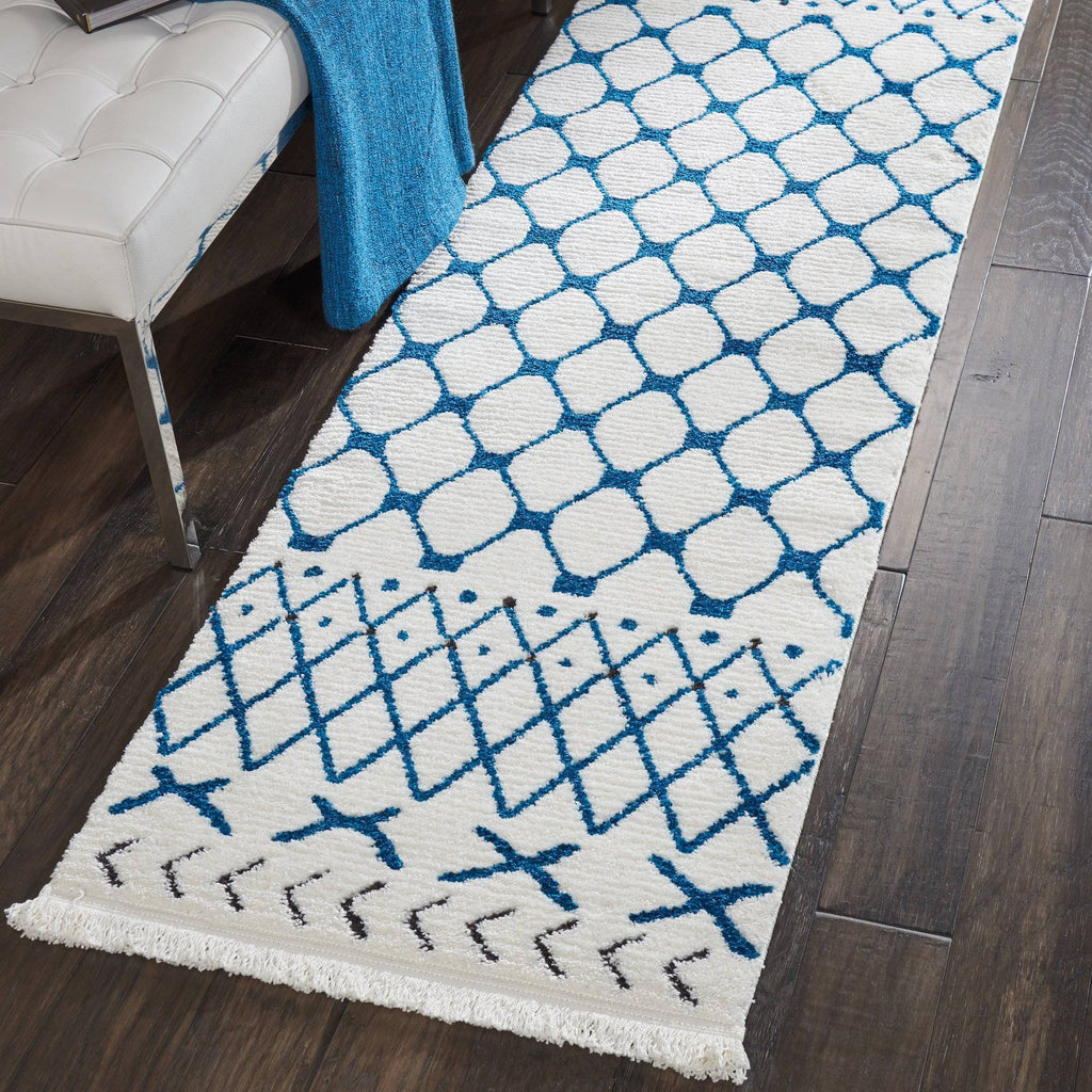 Barclay Butera Kamala White/Blue Area Rug RUGSANDROOMS 