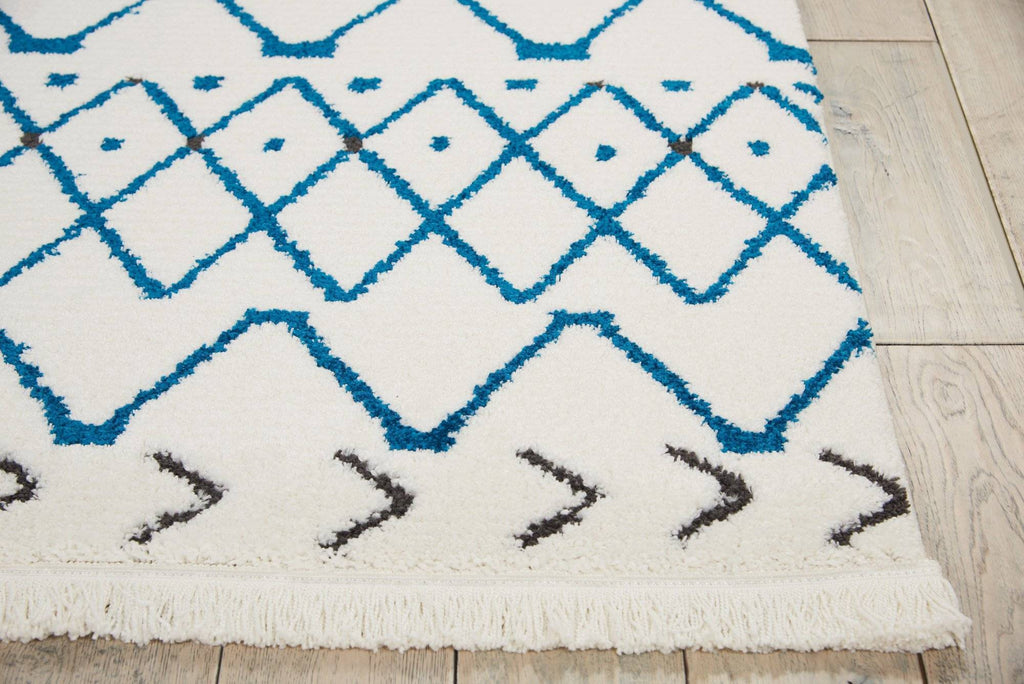 Barclay Butera Kamala White/Blue Area Rug RUGSANDROOMS 