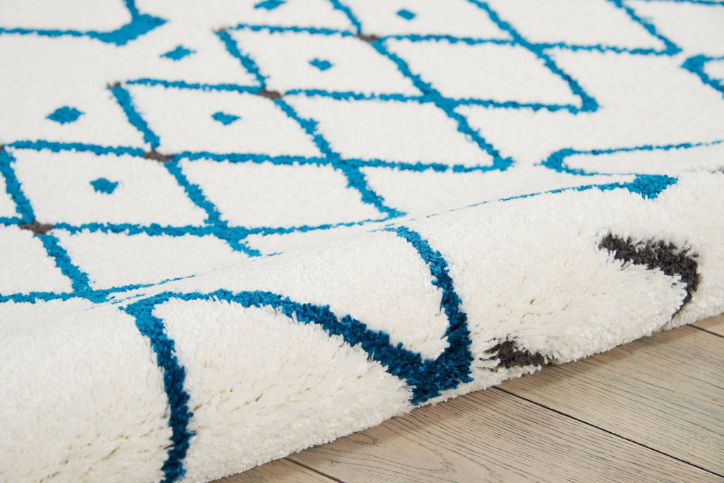 Barclay Butera Kamala White/Blue Area Rug RUGSANDROOMS 