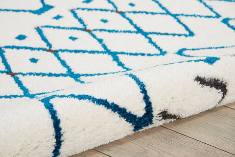 Image of Barclay Butera Kamala White/Blue Area Rug RUGSANDROOMS 