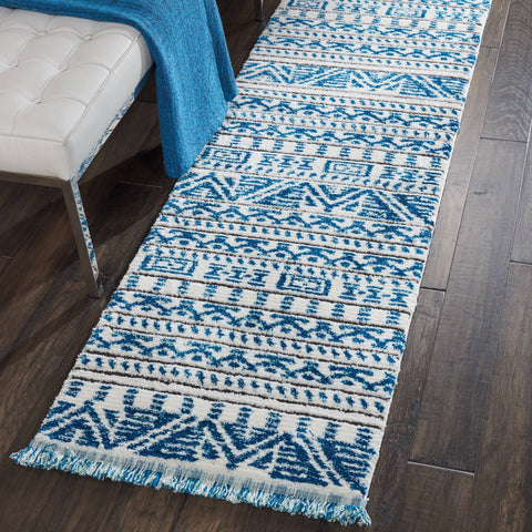 Image of Barclay Butera Kamala Ivory/Blue Area Rug RUGSANDROOMS 