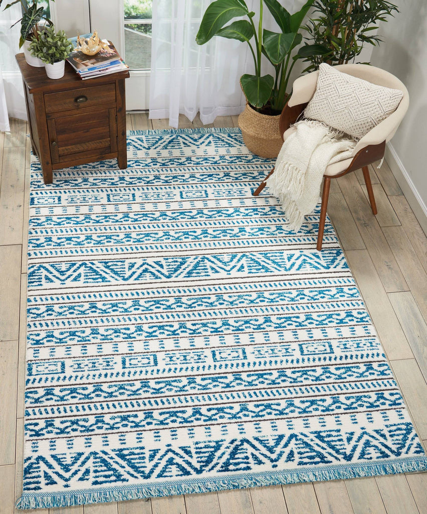 Barclay Butera Kamala Ivory/Blue Area Rug RUGSANDROOMS 
