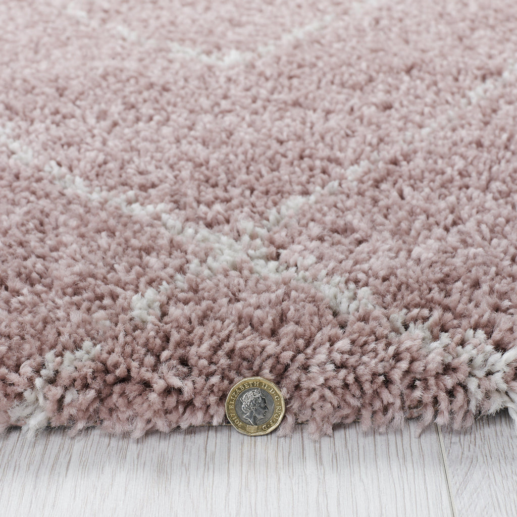 Melissa Pink & Cream Area Rug RUGSANDROOMS 