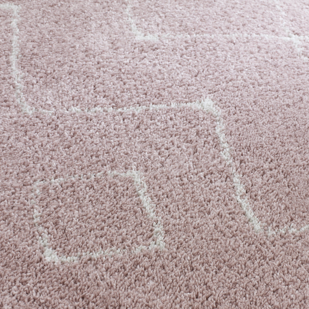 Melissa Pink & Cream Area Rug RUGSANDROOMS 