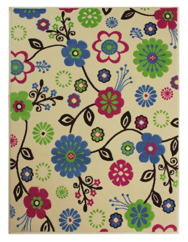 Yuri Cream Area Rug RUGSANDROOMS 