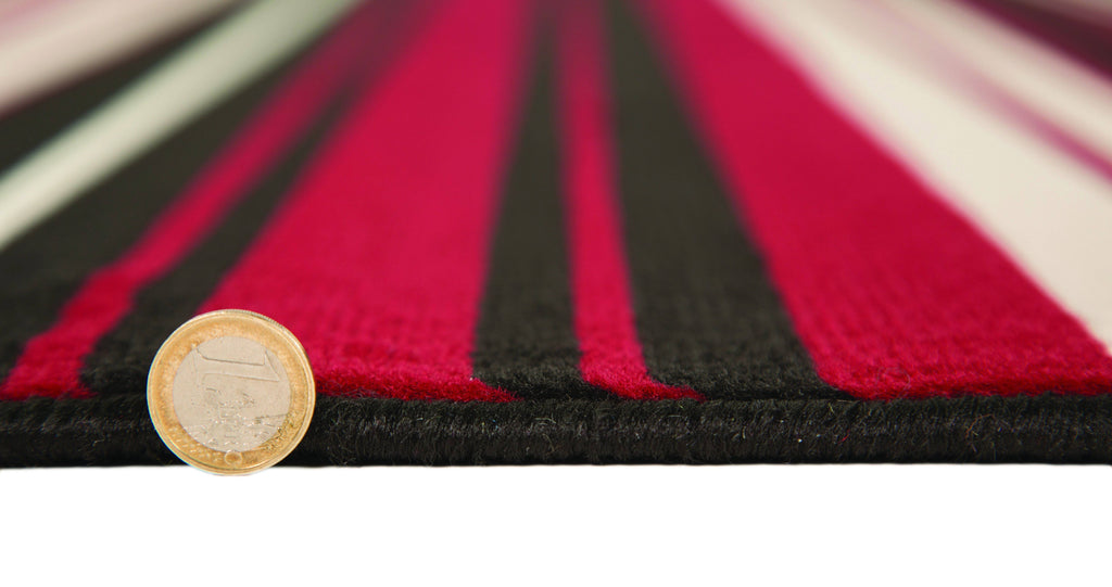 Yuri Red/Black Area Rug RUGSANDROOMS 