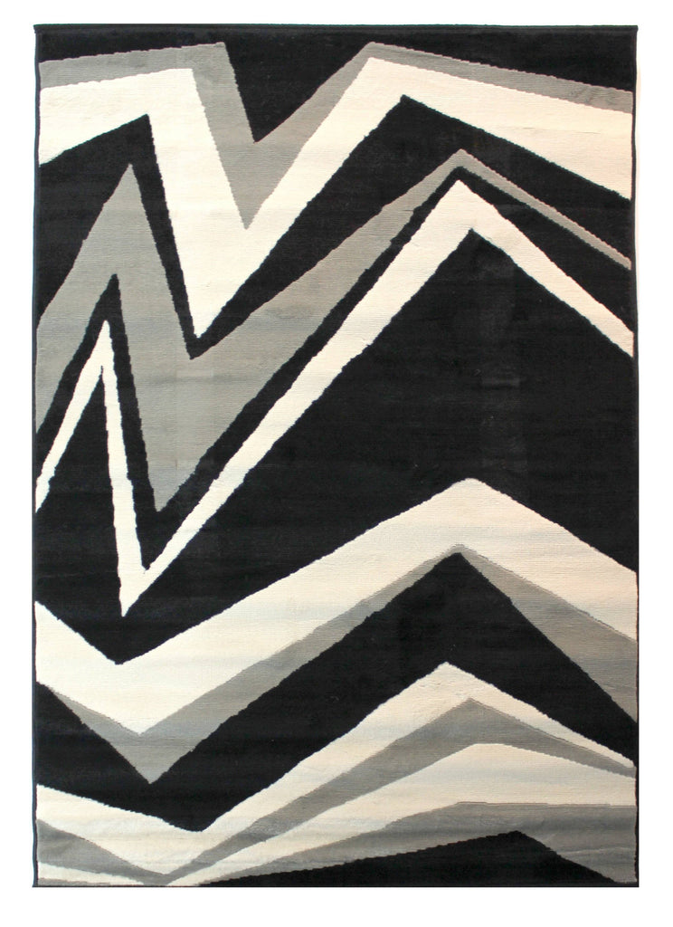 Fairuza Black/Grey Area Rug RUGSANDROOMS 