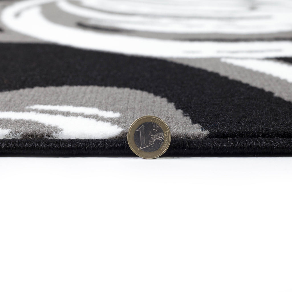 Fairuza Black/Grey Area Rug RUGSANDROOMS 