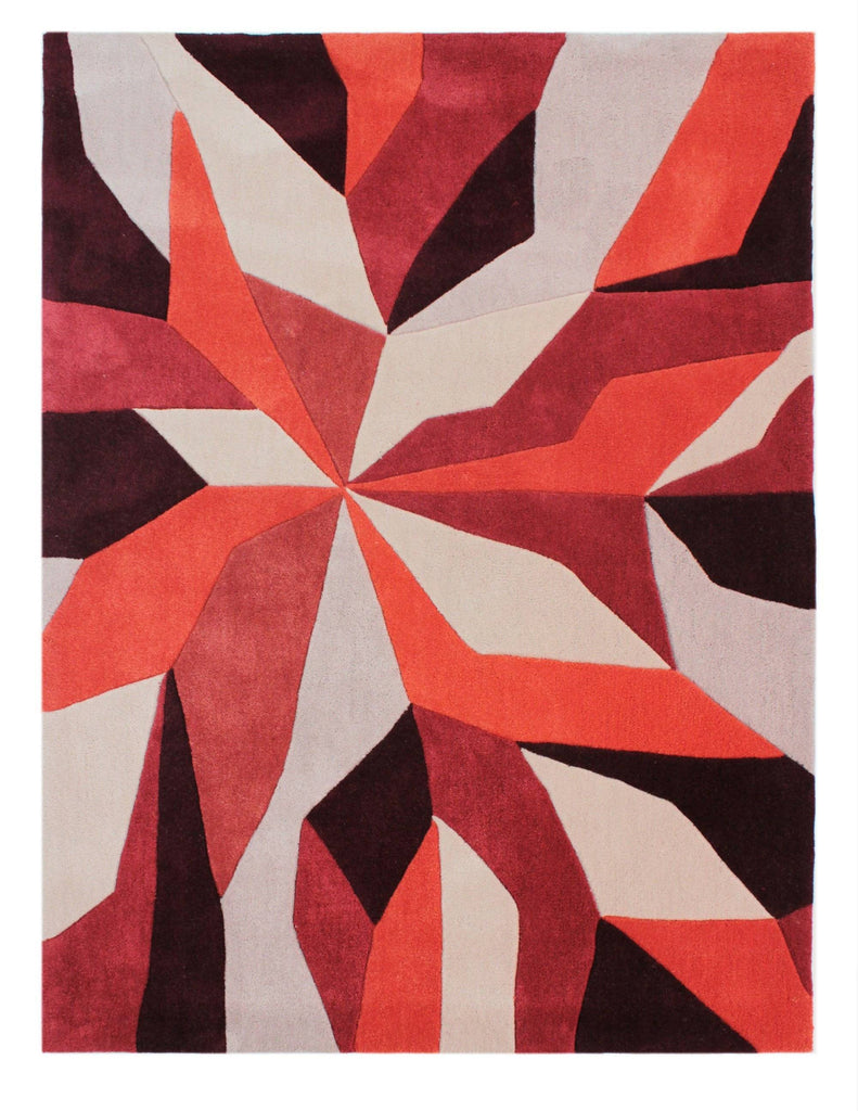 Wera Orange Area Rug RUGSANDROOMS 
