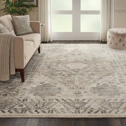 Image of Belle Cream/Grey Area Rug RUGSANDROOMS 